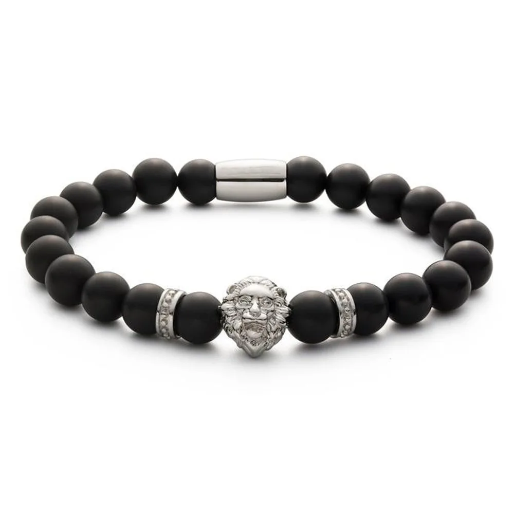 Fashion Beads Charm for Custom Jewelry Making Stainless Steel Beads Wholesale 18K Plated Lion Head Beads for DIY Bracelet Making