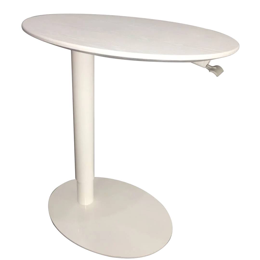 Стол компьютерный с алюминиевыми ножками, регулируемый по высоте стол для компьютера, белый, на ножках, на рабочем столе, газовый подъемник, круглый регулируемый стол