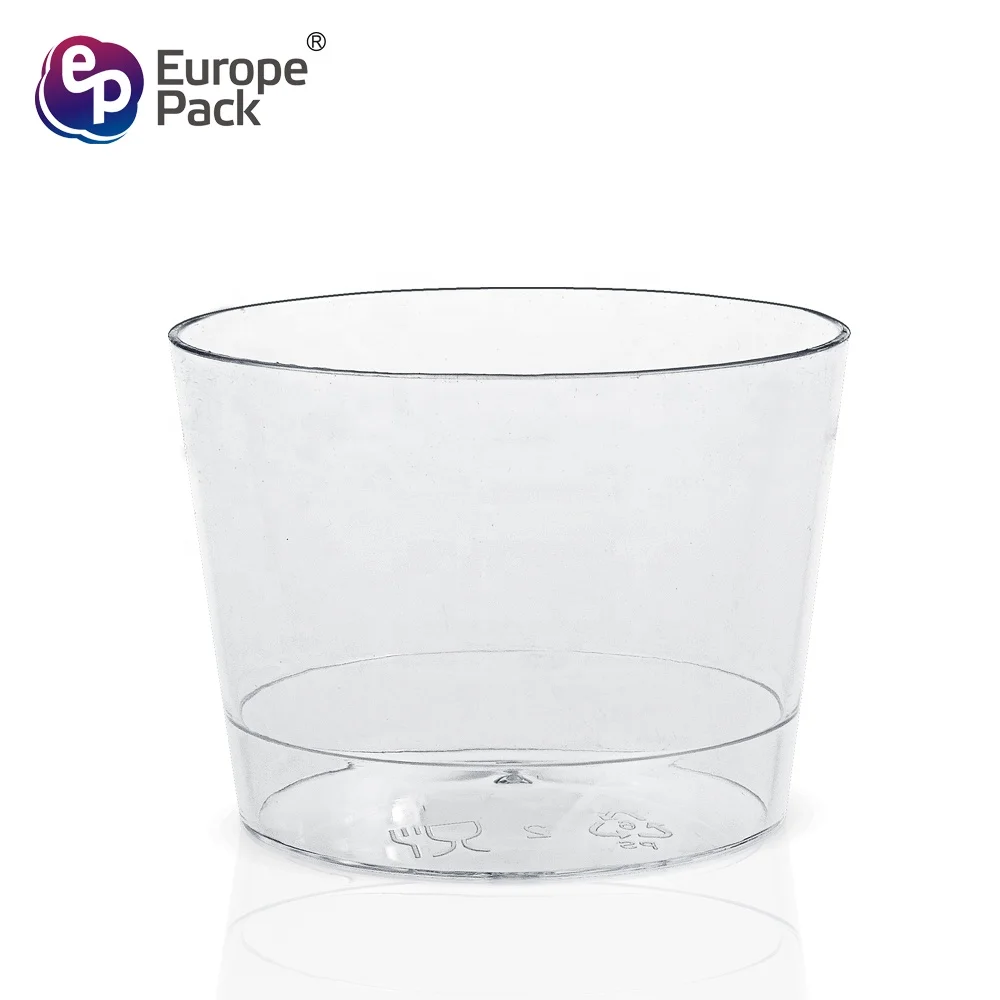 Party 190ml PS transparency plastic round mini mousse cake ice cream desert cup pudding container