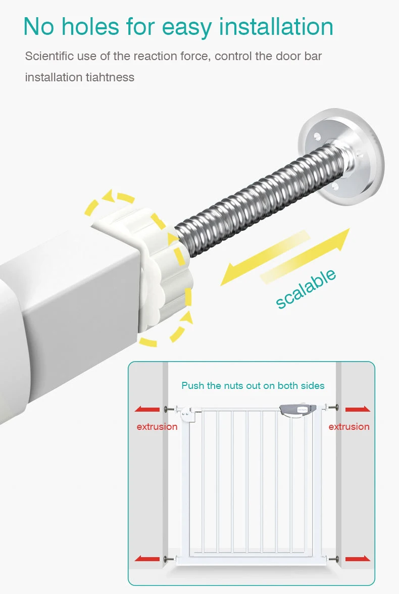 
Lovely Fish Design Child Kids Extra Wide White Color New Doorways Stairway Hallways Stairs Fence Pet Safty Temporary Baby Gate 