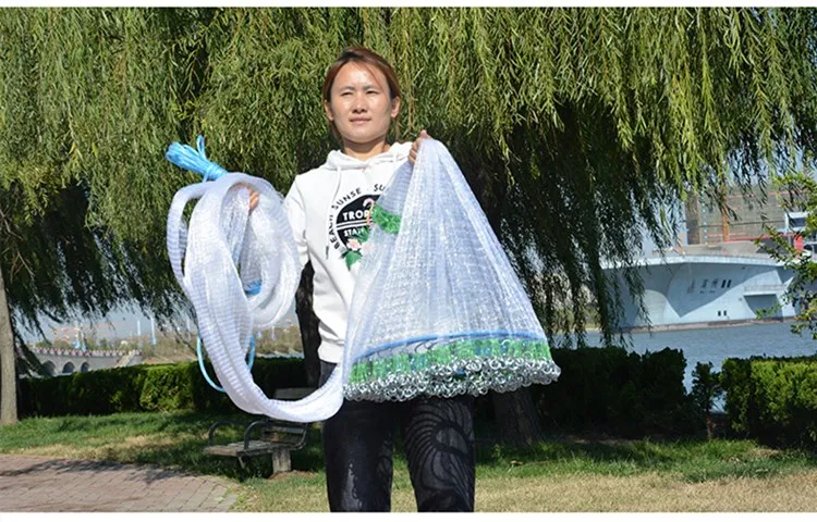 
New Product Portable Outdoor Hand Throw Saltwater Monofilament Thread Casting Net with Perfect Frisbees Design 