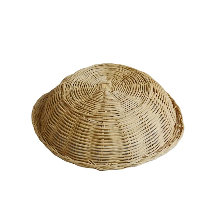 Huangtu cheap storage basket multi-function hand woven round  rattan  kitchen basket