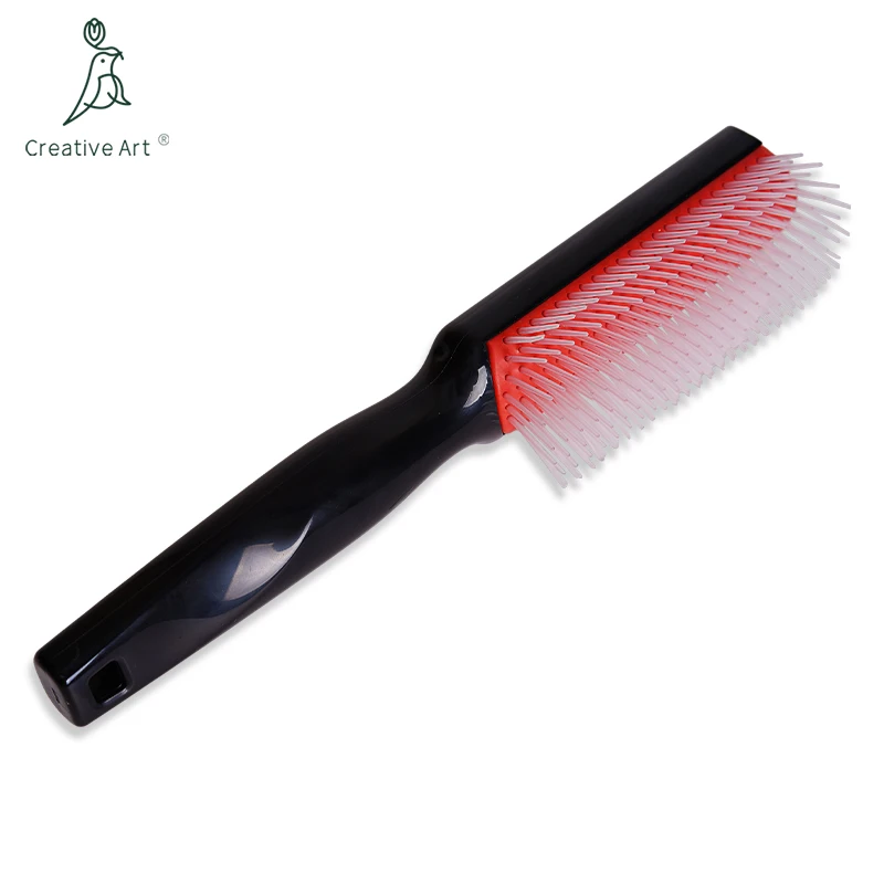 Professional Manufacturer Black & red Detangling Hair Brush Flexible Vent Custom Denman Vent Hollow Hair brush