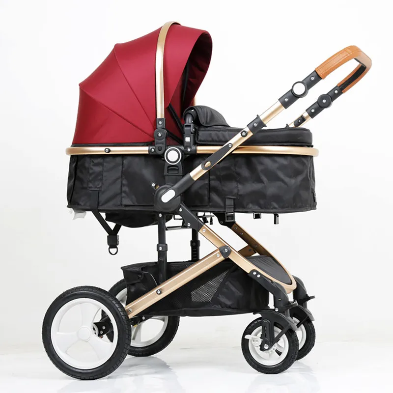 Factory wholesale Luxury 3 in 1 baby stroller with car seat bebek arabasi kinderwagen baby pushcair for 0-3 years old baby