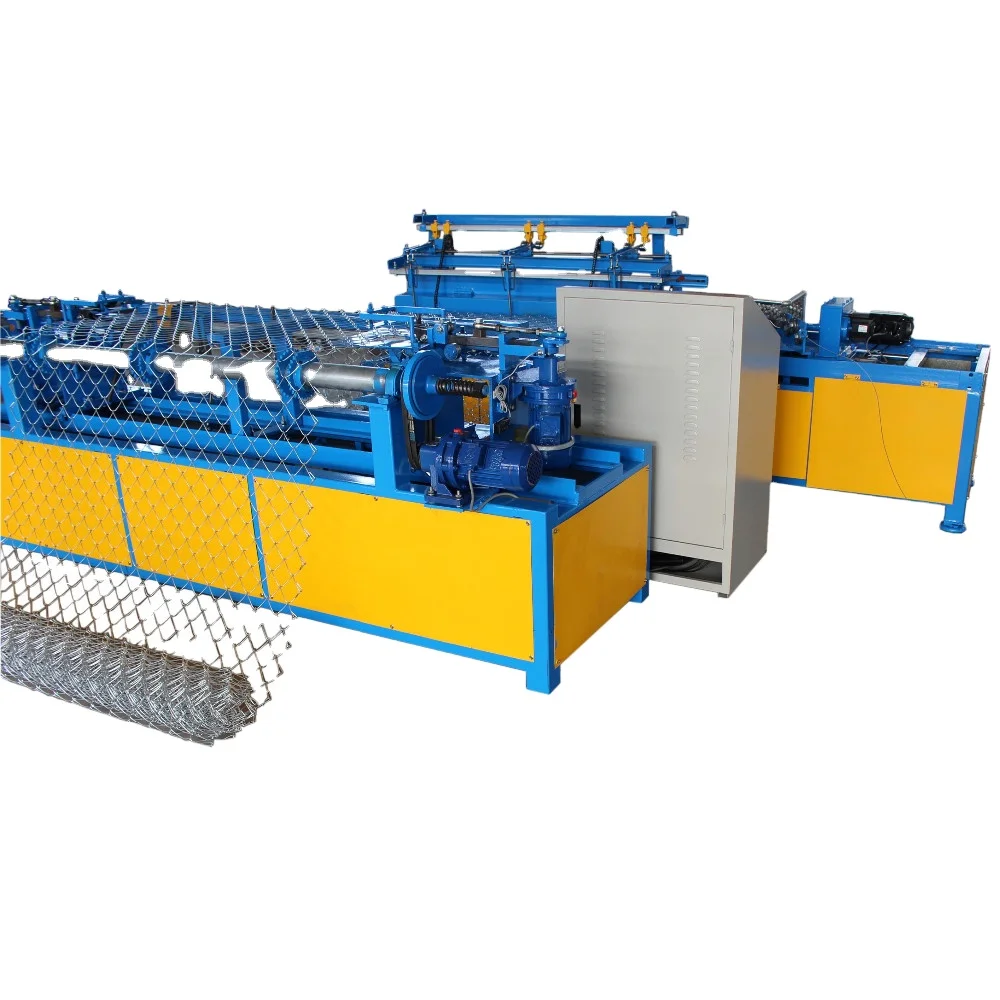 Single rod for double wires automatic chain link fence machine