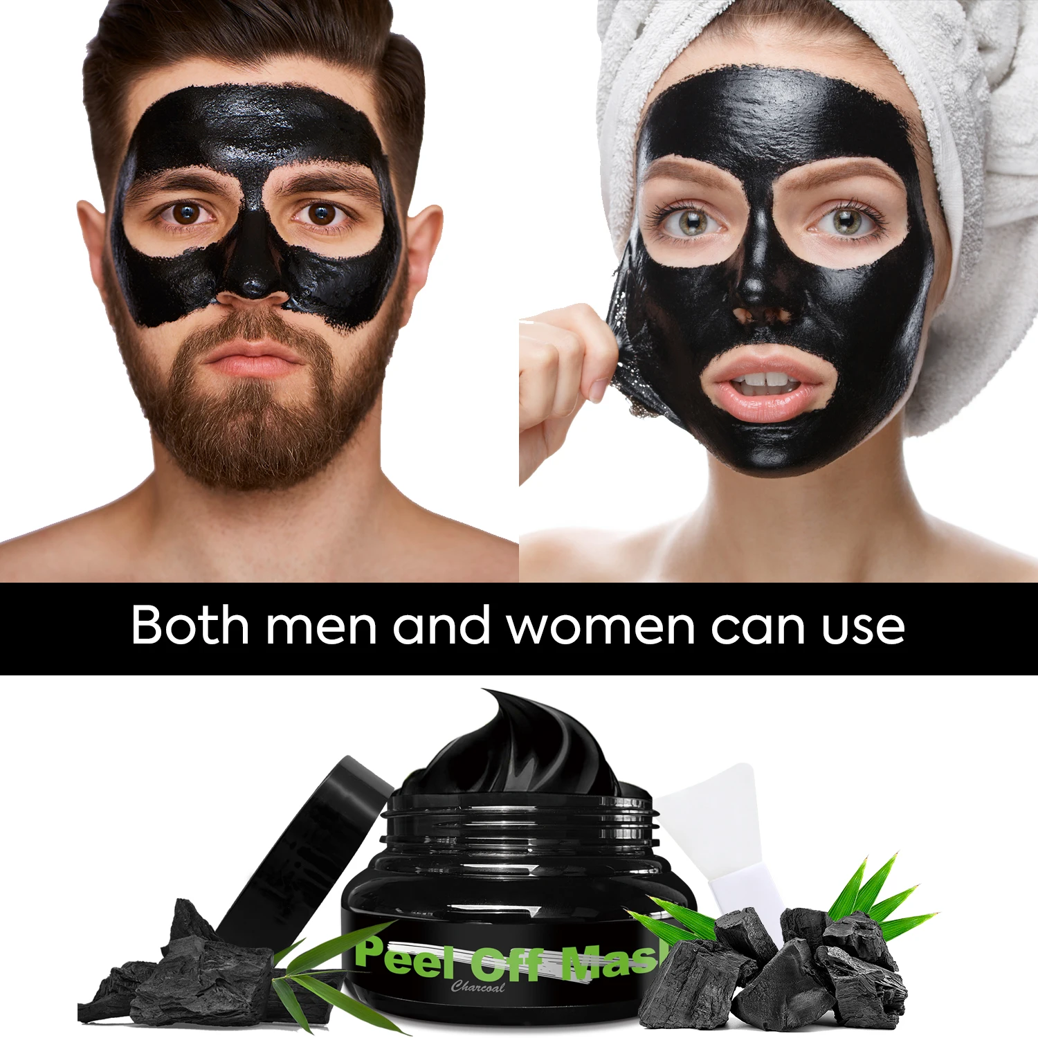 Hot Selling Facial Skin Cleanser Black Mask Peel Off  For Organic Blackhead Remover Charcoal Peel Off Mask