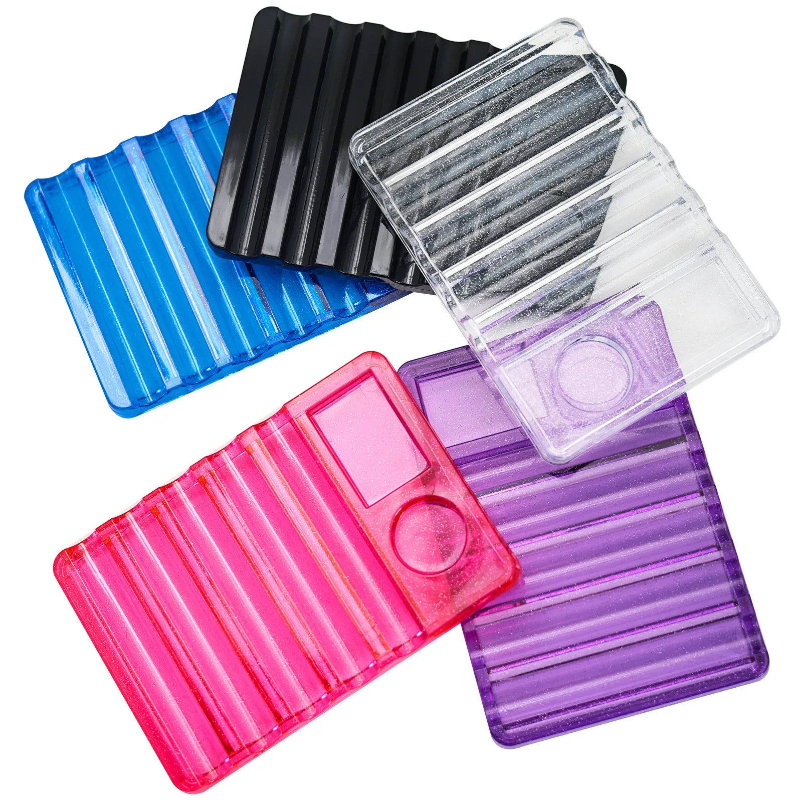 Оптовая продажа новые тренды инструменты для маникюрного салона 5 сеток пластиковая акриловая кисть ногтей палитра цветов держатель кистей