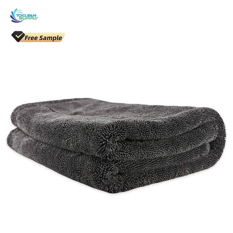 Eco-Friendly car wash microfiber towels microfiber cleaning towels Water Absorbent large Absorbent car drying towel 1200gsm