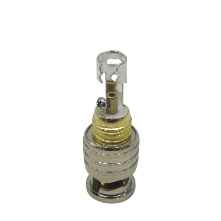 High quality BNC male 75ohm gold plated spring connector for RG58 cable