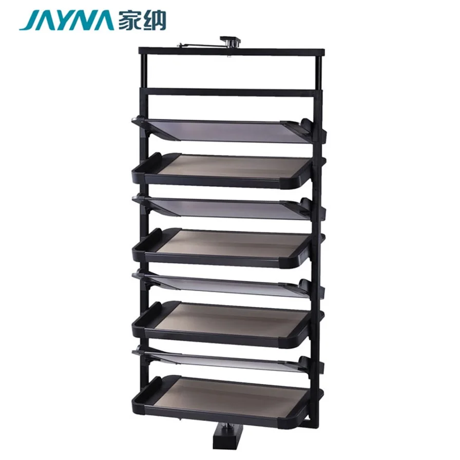 
JAYNA Wardrobe Accessories Multi-layer UV Metal Wood 360 Degree Rotating Shoe Cabinet Storage Shoe Racks Organizer 