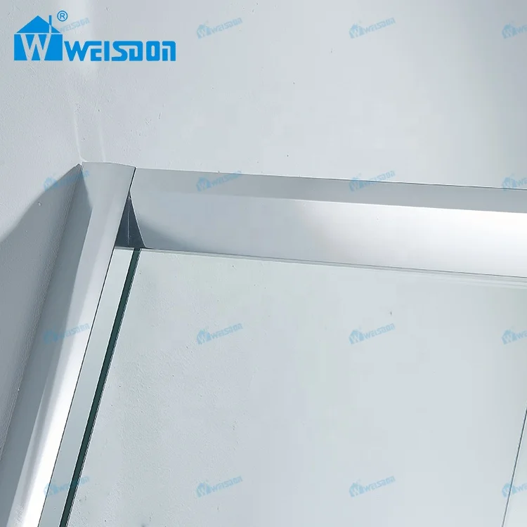 Weisdon 5 Years Warranty Custom Bathroom Tempered Glass Framed Aluminum Sliding Door Shower Room