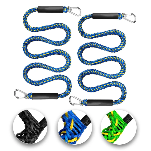 5-7ft Durable Strong Bungee Dock Line Rope Customized Size Logo for Boat Marine Supplier
