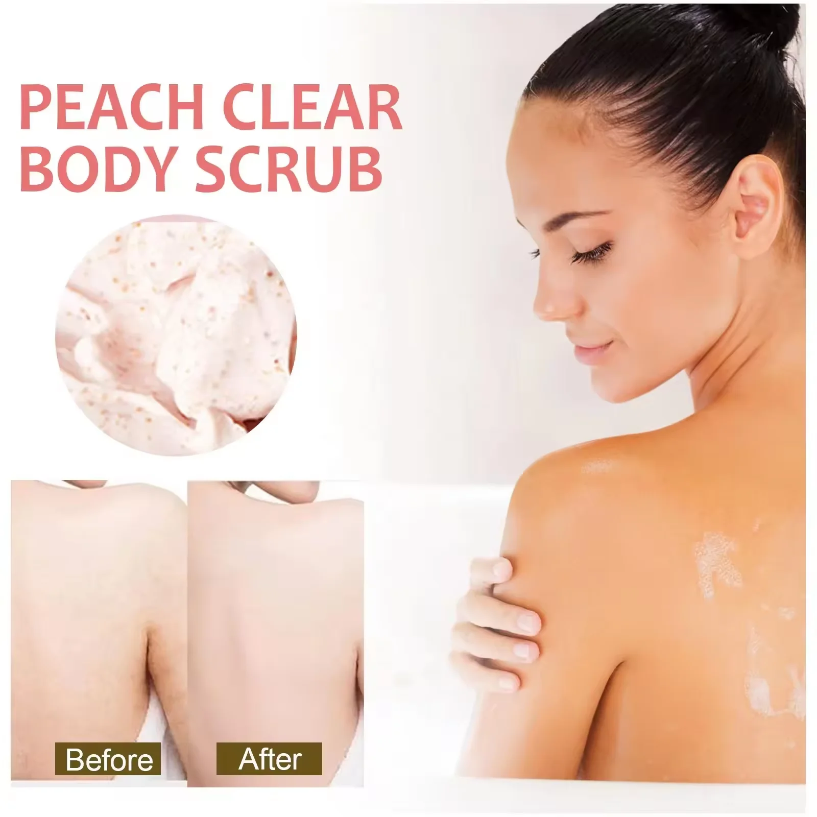 Custom Peach Body Scrub Wholesale Peach Fragrance Body Exfoliating Moisturizing Skin Whitening Body Scrub For Bath
