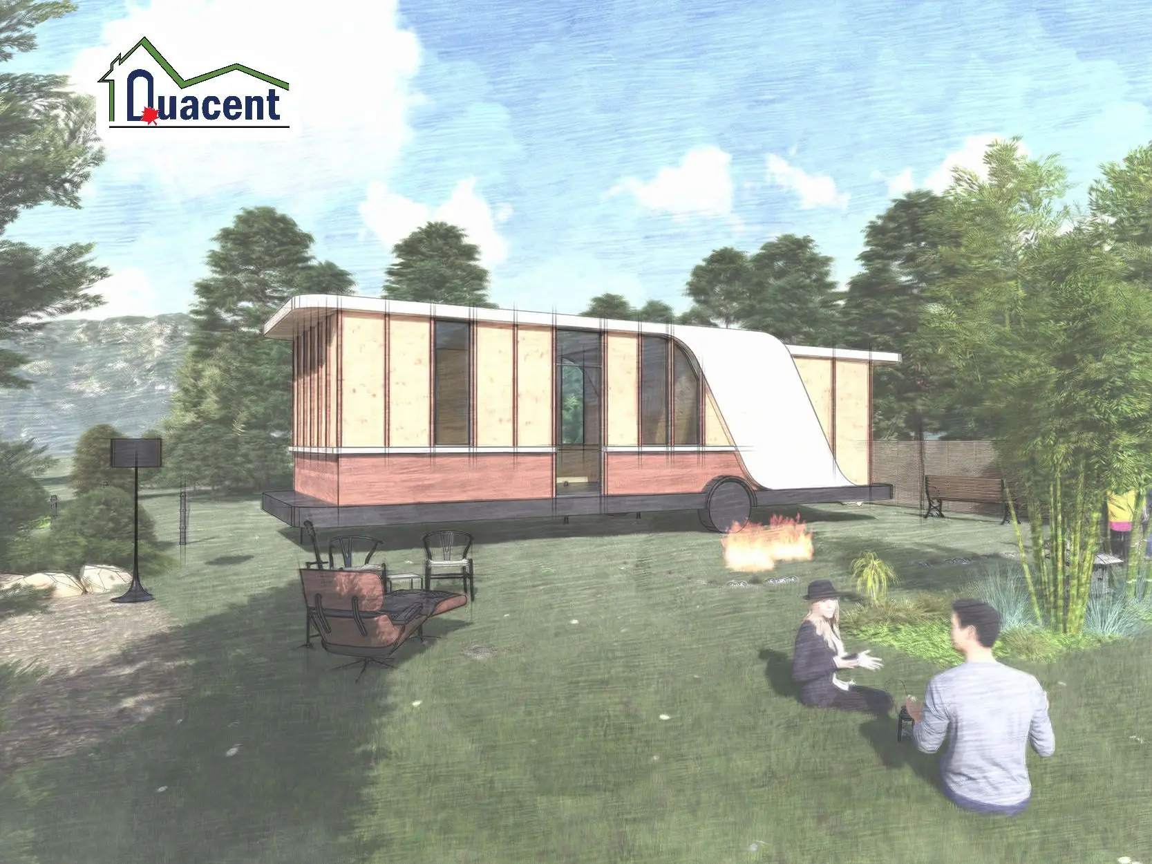 SIPA Сертифицированный Quacent роскошный современный трейлер индивидуальный тропический автомобиль изготовленный из конструкционных изолированных панелей высококачественный сборный дом