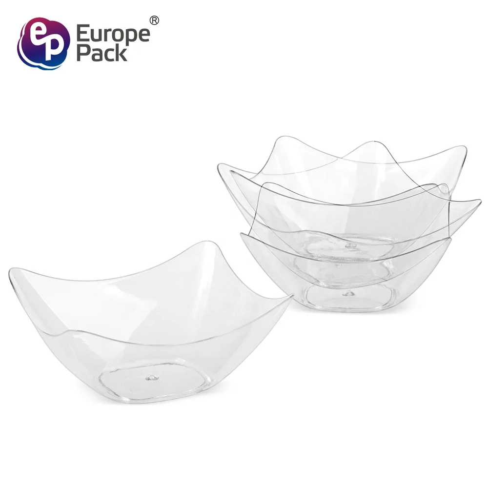 High quality wholesale 2023 PS Tableware 79ml Plastic Clear Dessert Dish Plate Dish Food & Beverage Stores