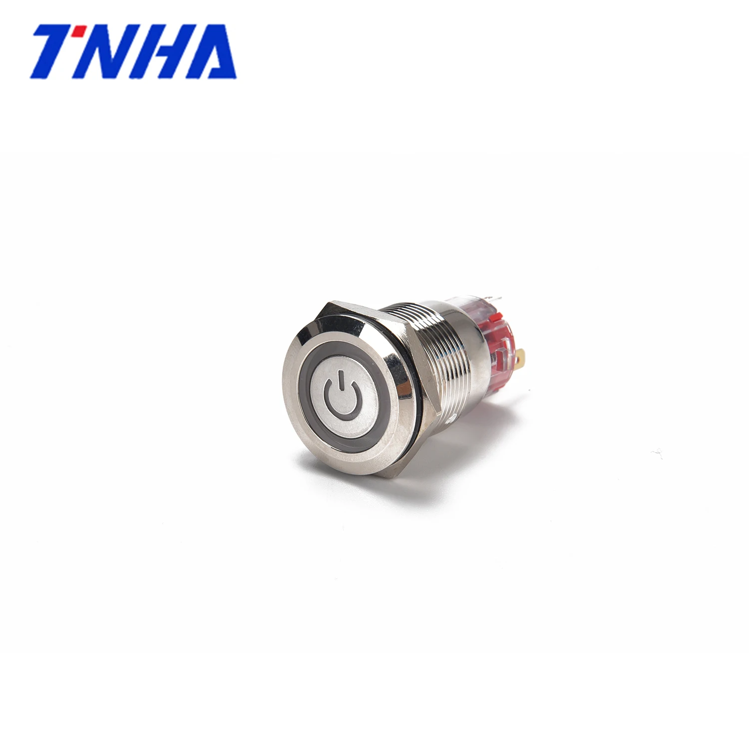 TH19A-P11 AV 220 volt 19mm IP67 waterproof metal push button pushbutton Customizable plastic on off switch with led