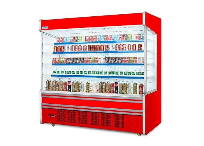 Commercial Factory Model A Built-in System Multi-Deck Open Freezer For Supermarket