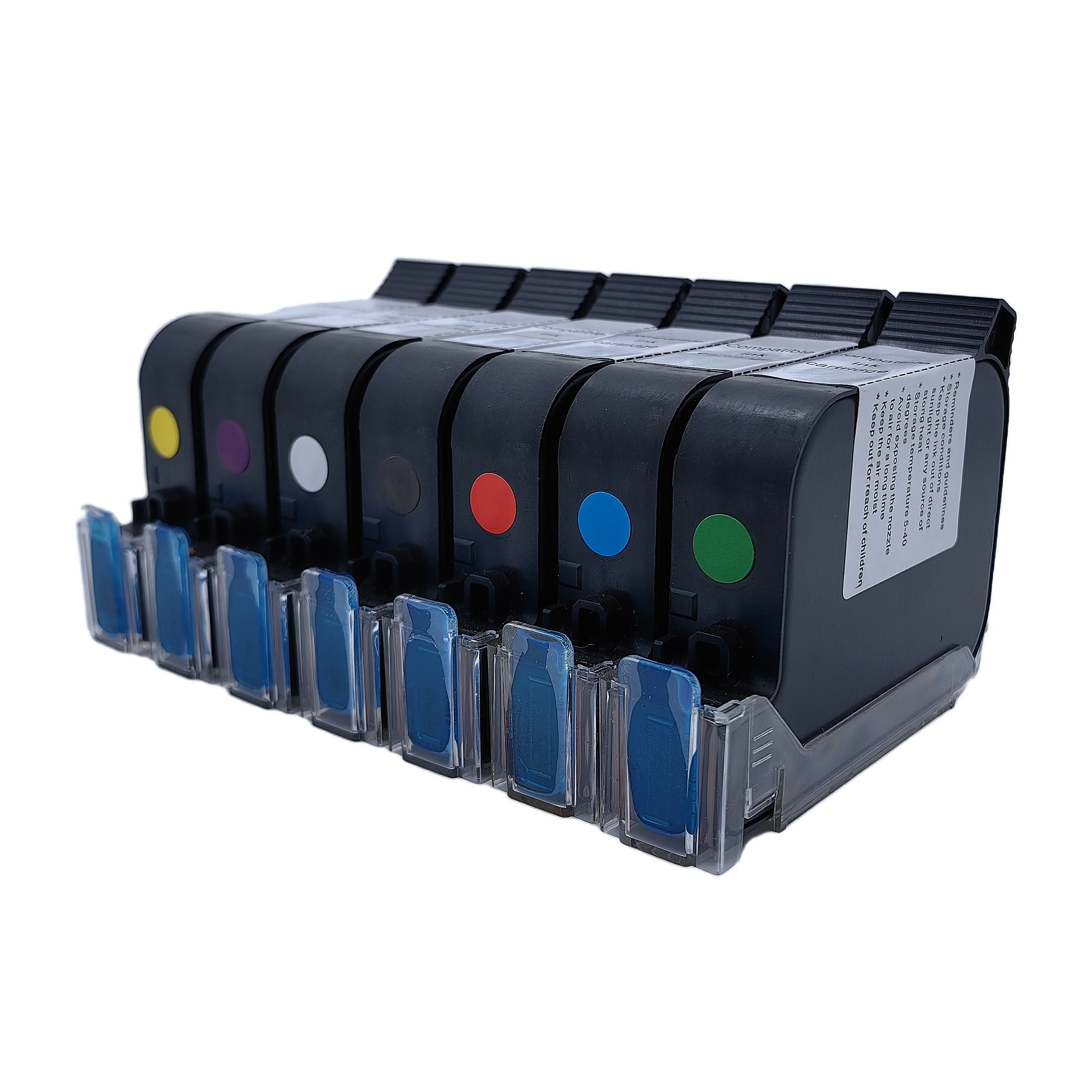 INCODE совместимый набор многоразового заправки hp tij 1 дюйм или полдюйма для системы растворителей чернильный картридж двойная упаковка