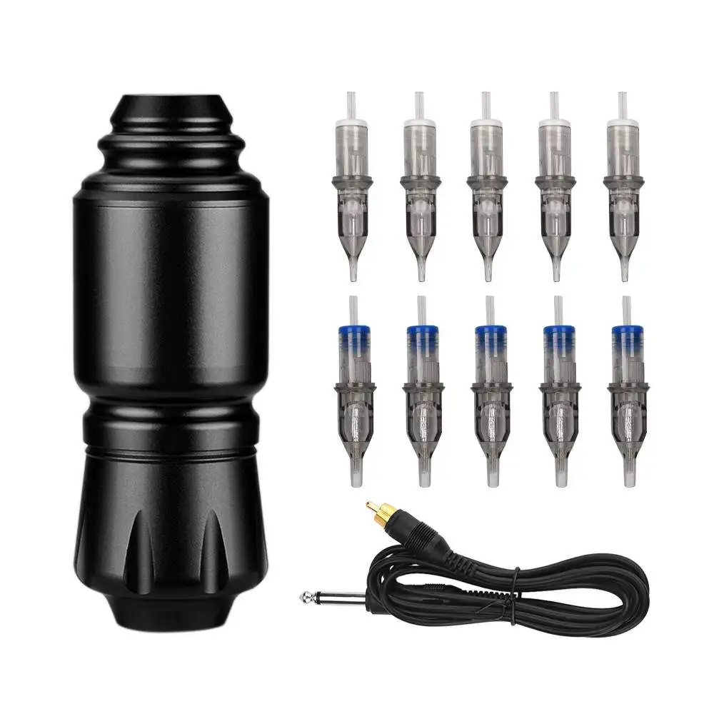 Short Pen Set Tattoo Cartridge Machine Tattoo Machines Kit Rocket Aluminum Alloy Tattoo Gun Supply 17x10x6cm Electric