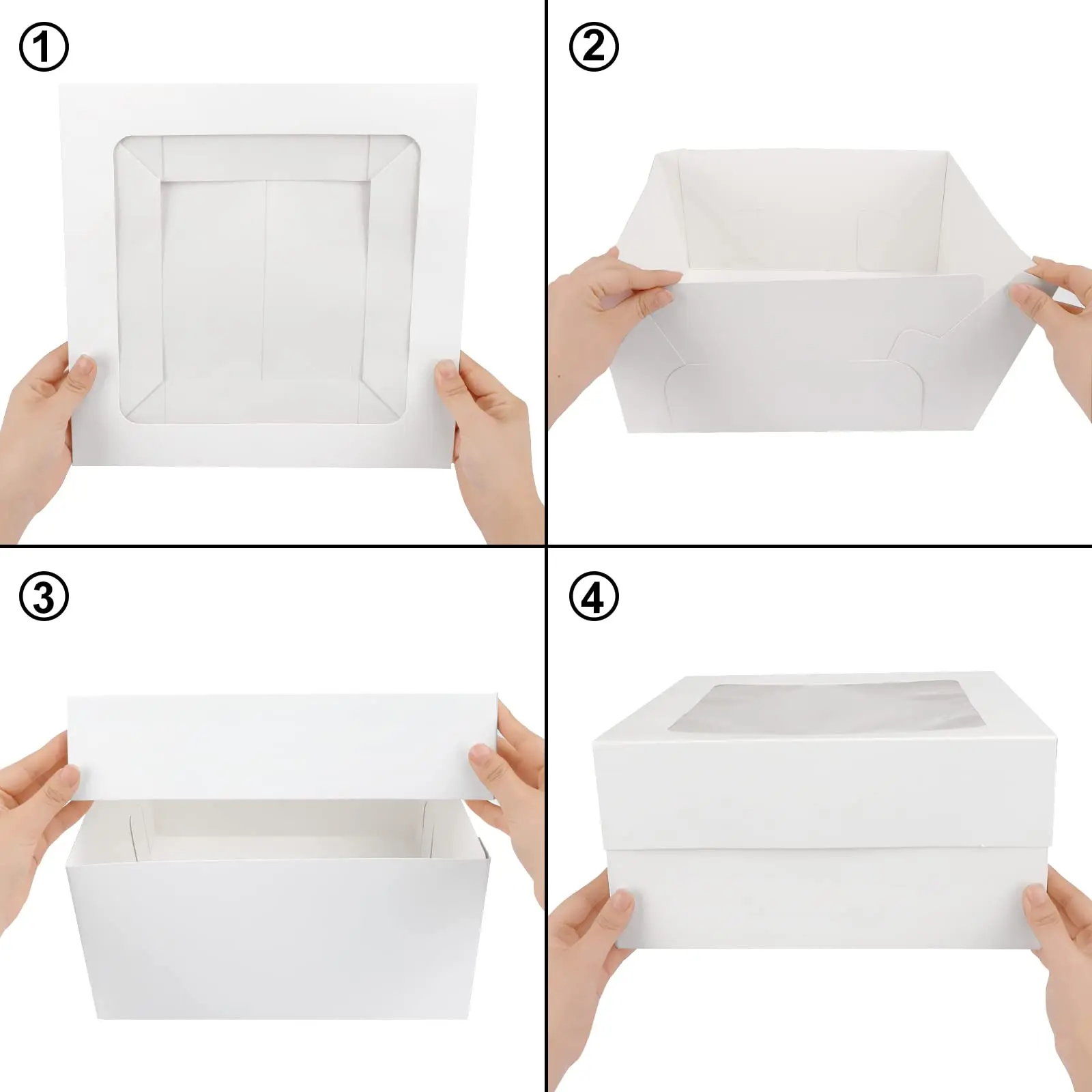 Hot Sale Packaging 12x12x6inch Custom Label Paper Cupcake Boxes Cake Box