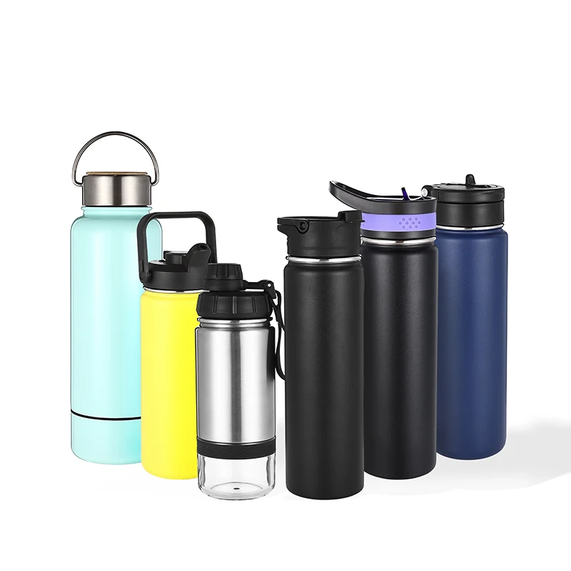 Best Items Custom logo Sport Metal Stainless Steel Water Bottle Leak-proof Lid Design 18oz 32oz 48oz 64oz