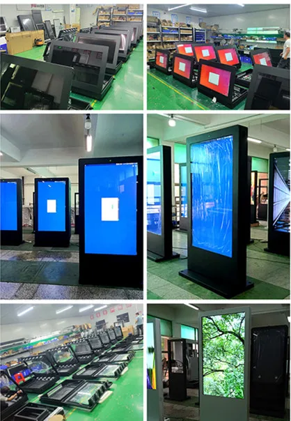 55 65inch Advertising Screen 2500nits 3000nits Led Backlight TFT Panel Outdoor Digital Signage Wall Mounted LCD Display Monitor