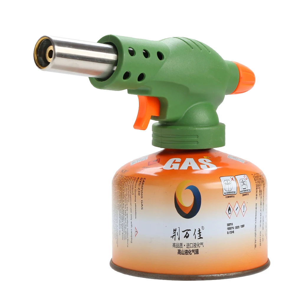 Пламя регулируемый красочный заполнение Кемпинг Кулинария Кухня Бутановая газовая зажигалка с анти-клеш