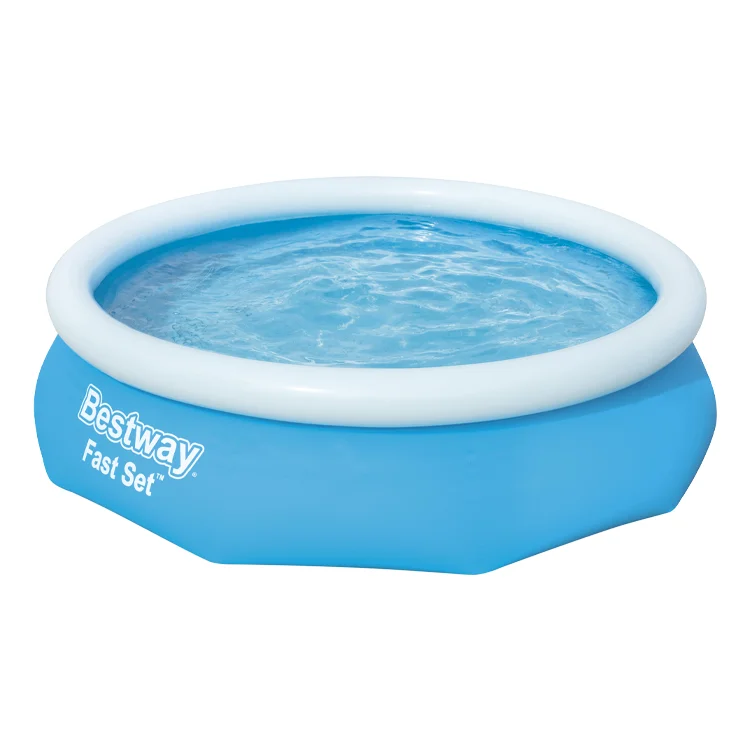 57266 FAST SET 4m Round inflatable pvc swimming pools large blue above ground swimming pool for family use