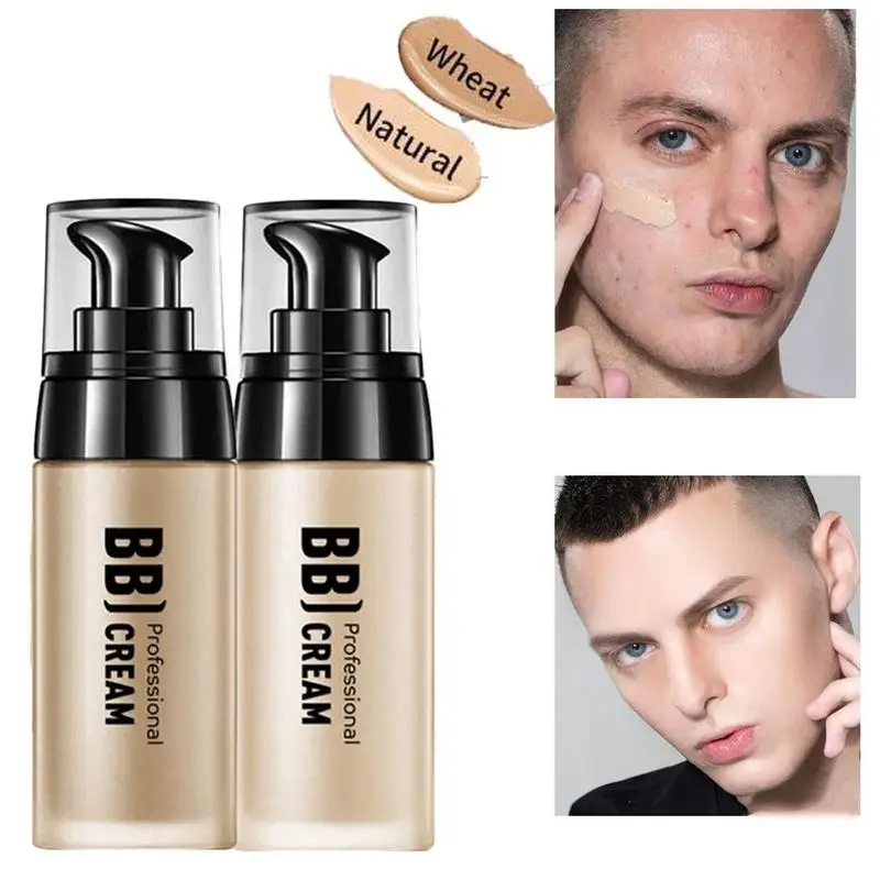 OEM ODM Supplier  Men Cosmetics Makeup Bb Cream Natural Looking Waterproof Brightening Men BB Cream Foundation