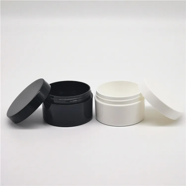 15g 30g 50g 100g hot sale plastic empty custom PETG black 1 ounce white matte cosmetic jar
