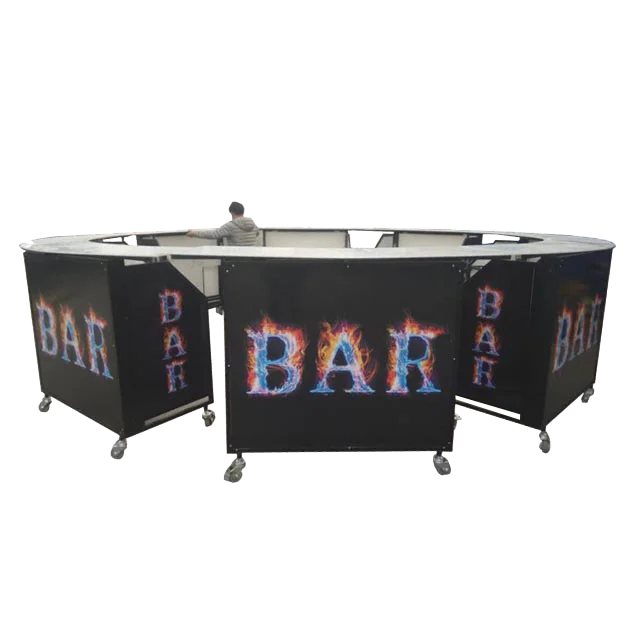 aluminum DJ table new design portable folding  with customized logo led lighting laptop stand