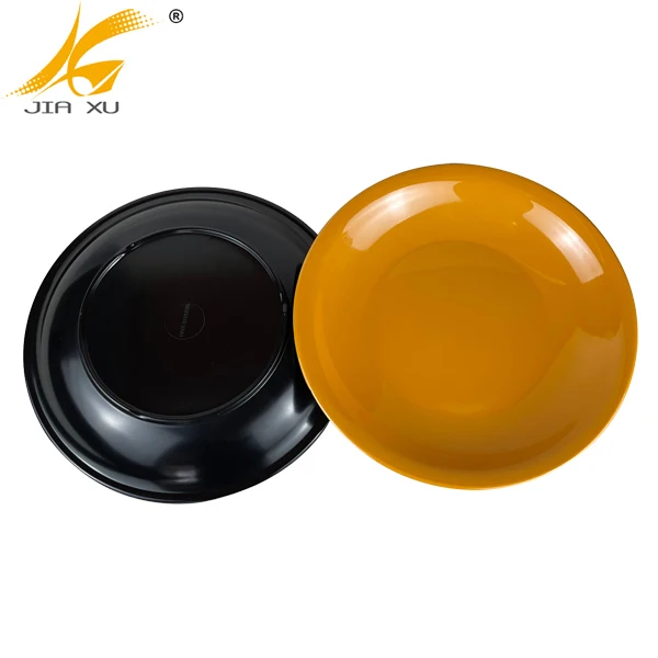 double color melamine round  plate wholesale melamine dinner plate custom color