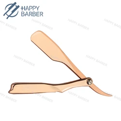 Barber Manufacturer Portable Electroplating Classic Straight Razor Holder Men Shaving Barber Razors For Facial Hair Shaving