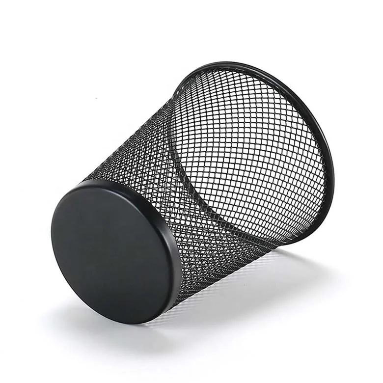 Office Stationery Conical Metal Mesh Wire Pencil Holder