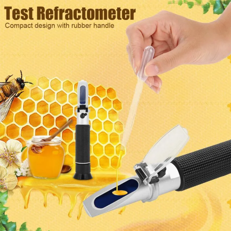 Honey Moisture Baume Brix Scale Range Tester sugar Maple Syrup Molasses Bee Keeping Supplies Honey Refractometer