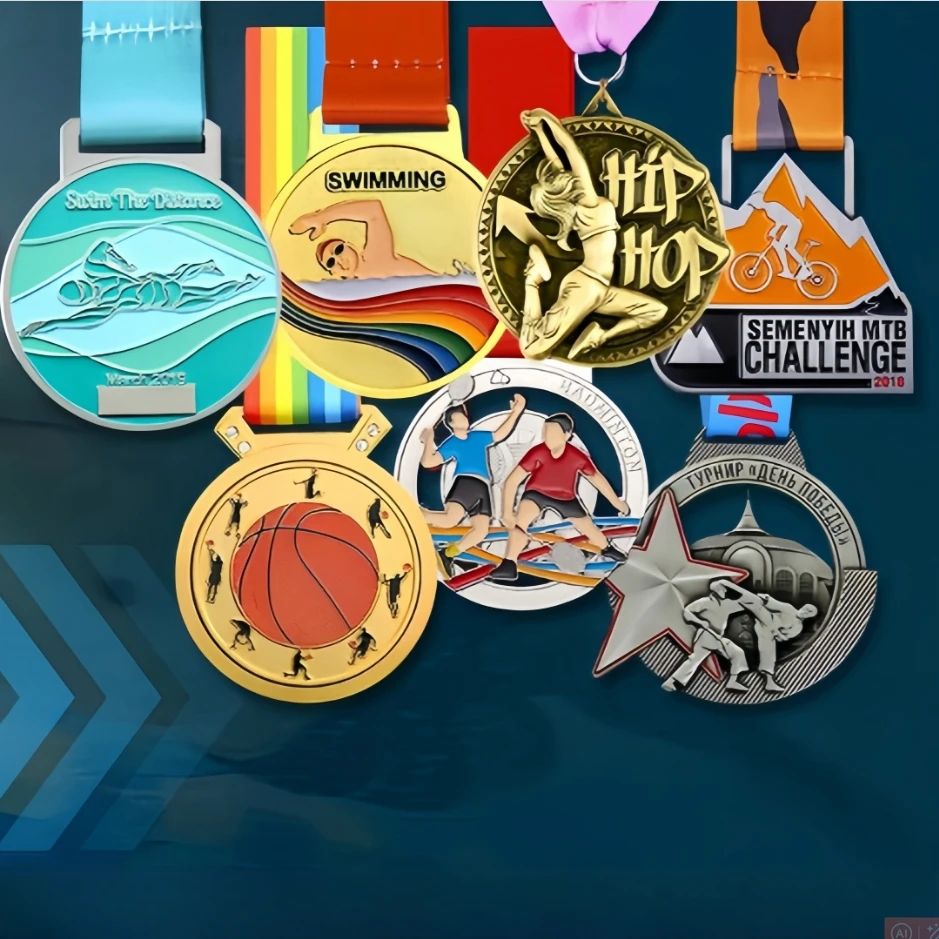 Manufacturer Medal Wholesale Cheap Design Your Own Blank Alloy Zinc 3D Gold Award Marathon Running Custom Metal Sport Medal