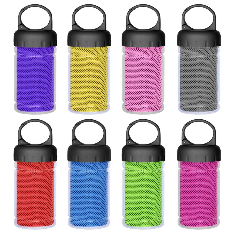 Hot Sale Deluxe For Outdoor Sporting Cooling Towel Kit Instant Cooling Towel In Hook Bottle
