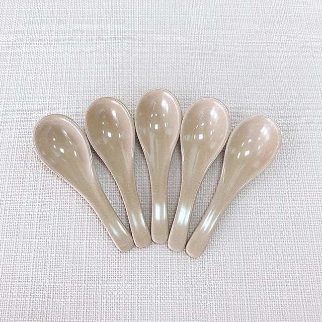Custom bulk cheap biodegradable kids spoon edible rice spoon feeder cooking home kitchen serving spoon set utensils