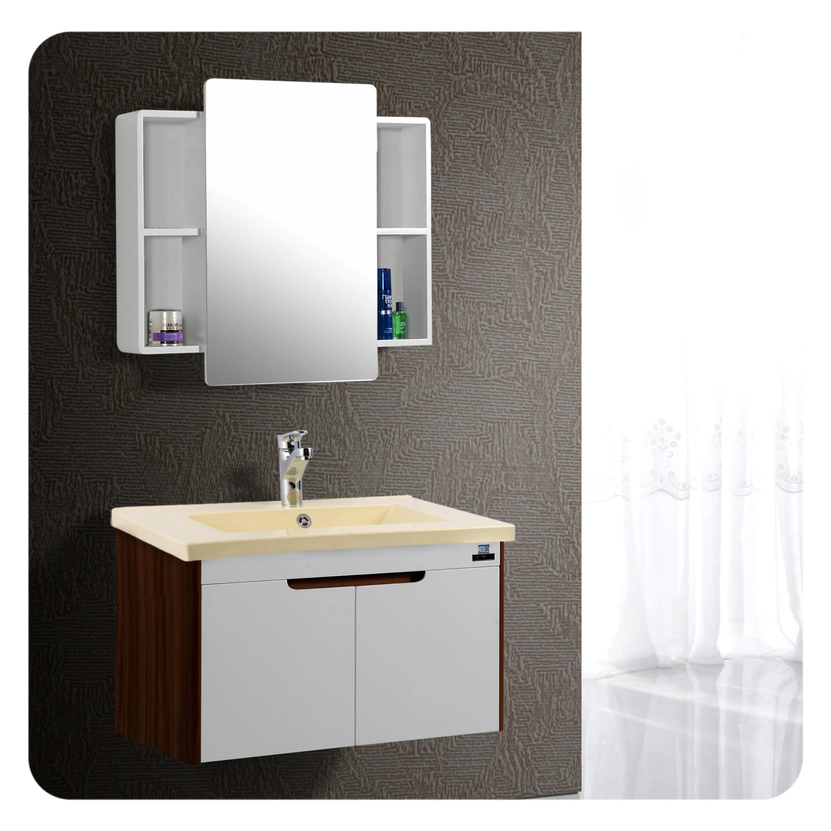 Modern Elegant Single-Hole Sanitary Hand Basin SMC Rectangular Bathroom Sink Hot Popular Stone Material Countertop Mount