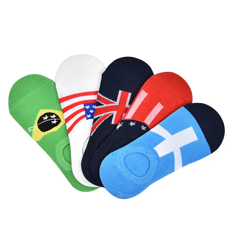 Summer new national flag men ship socks low top shallow mouth invisible thin socks manufacturers wholesale
