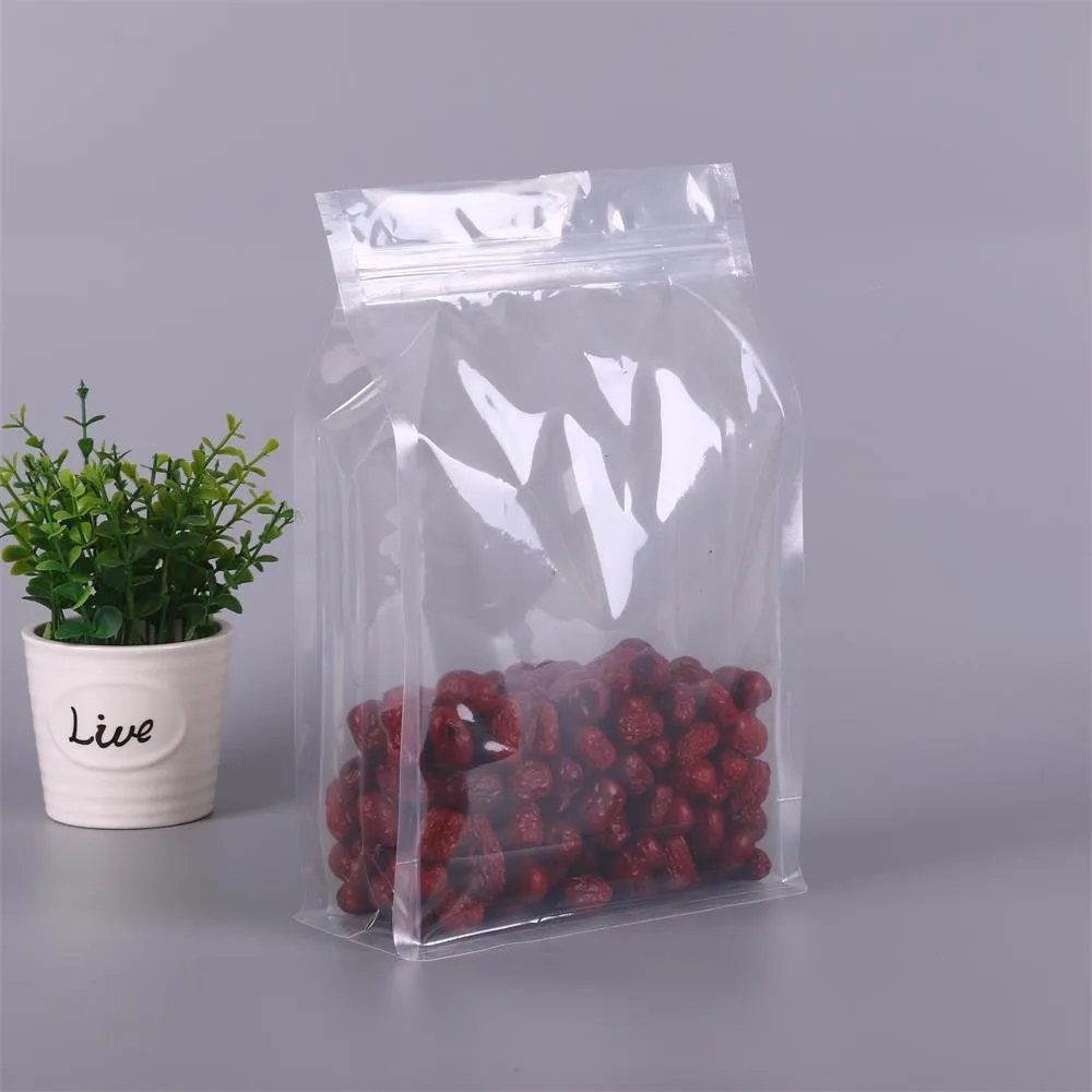 custom dried fruit self-supporting Ziplock bag high quality transparent food packaging Sealing medicine plastic bag