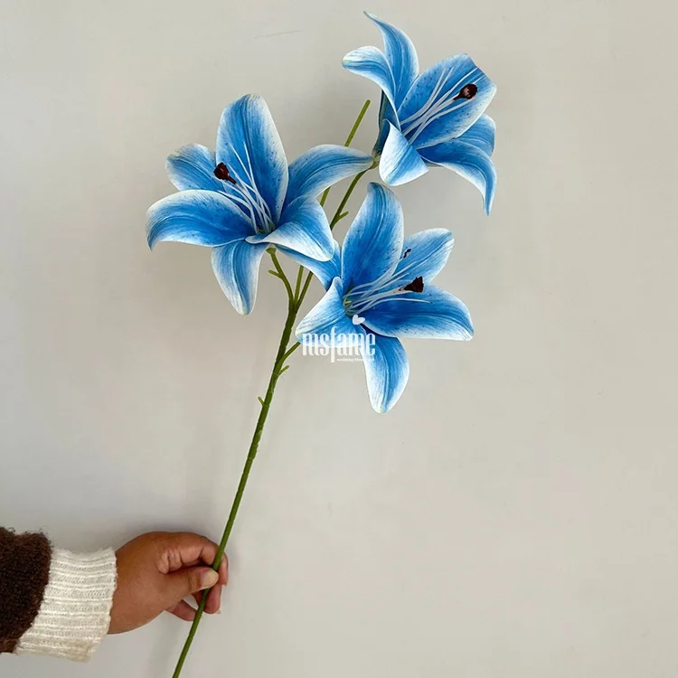 MSFAME Wholesale Price White Lily Of The Valley Artificial Flowers Real Touch 3D Flower