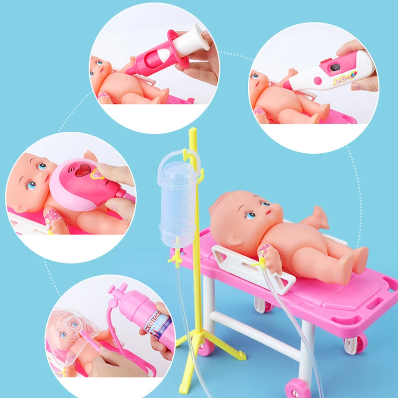 Hot Sale DIY Pretend Play Operating Table Doctor Toys Set Kit For Kids 38PCS set