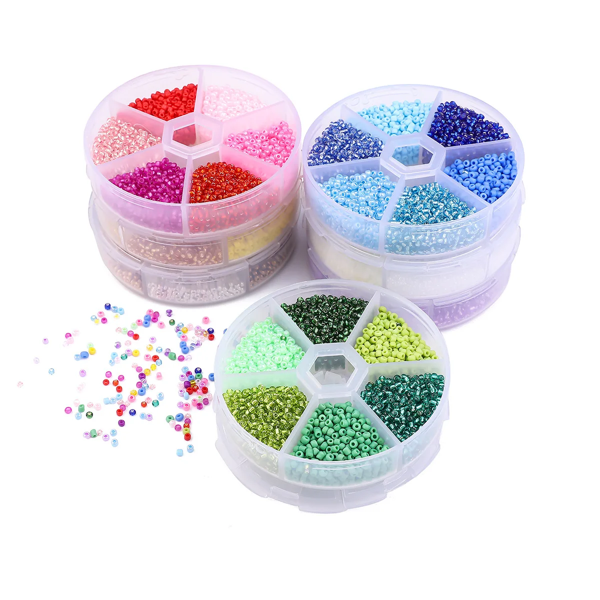 Wholesale Rainbow Multi Colors Glass 2mm 3mm Seeds Beads Box Knit Set For DIY Necklaces Bracelets Jewelry Making