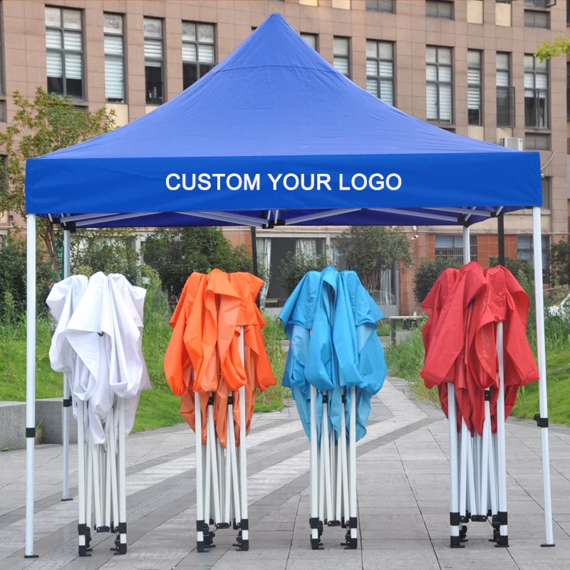 Custom Portable Easy 10x10 Pop Up Tent Garden 3x3 Gazebo Portable Canopy Tents With Side Walls Trade Shows Exhibition Tent