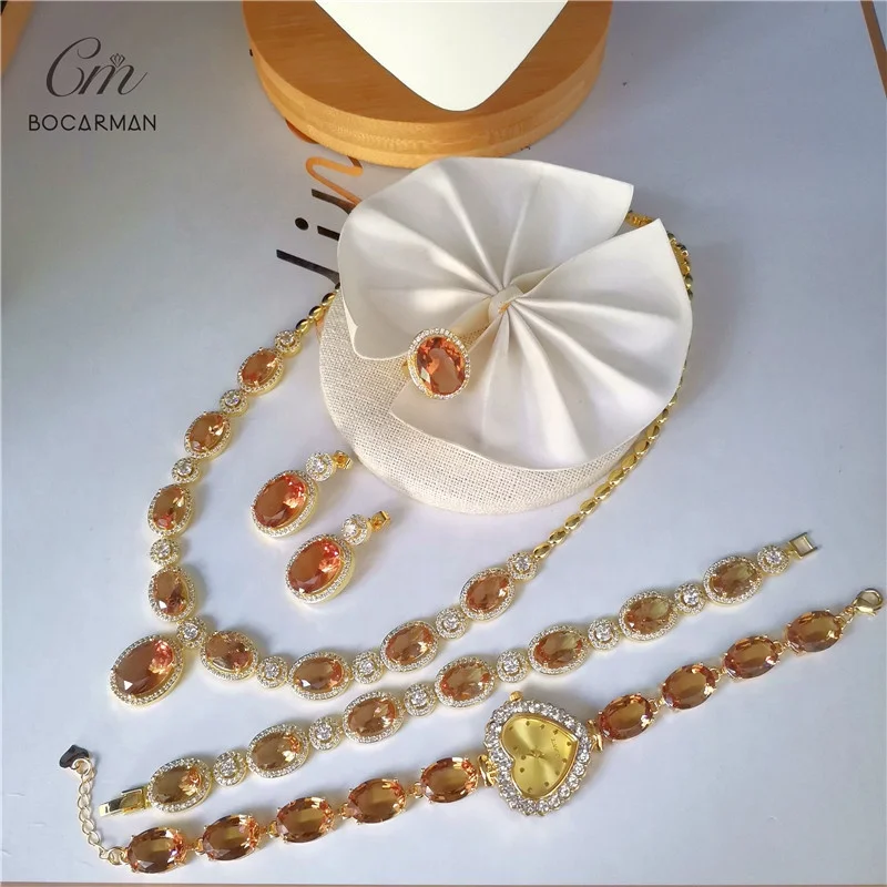 New product source factory direct supply of Turkey color changing gemstone jewelry spot Sultanite jewelry set