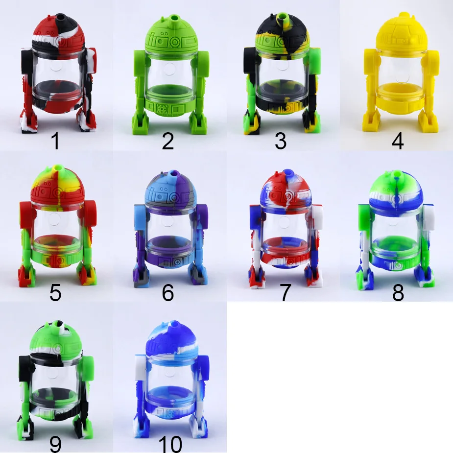 
2021 New design robot hookah silicone smoking pipe silicone tobacco for smoking pipe accessories 