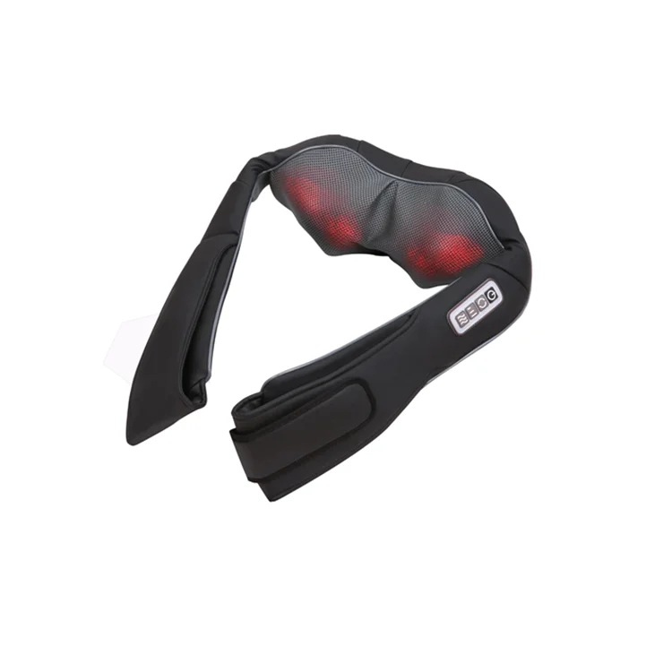 Becozy Shiatsu Neck Massage Vibrating Back Kneading Shoulder Shawl Massager Belt With Infrared Heating Roller Machine