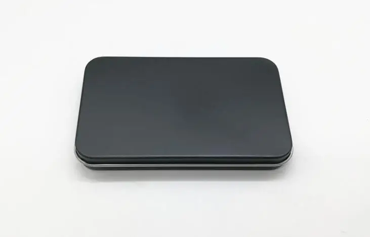
Hot Sale Black Metal Tin Box Metal Rectangle Tin Can Thin Tin 