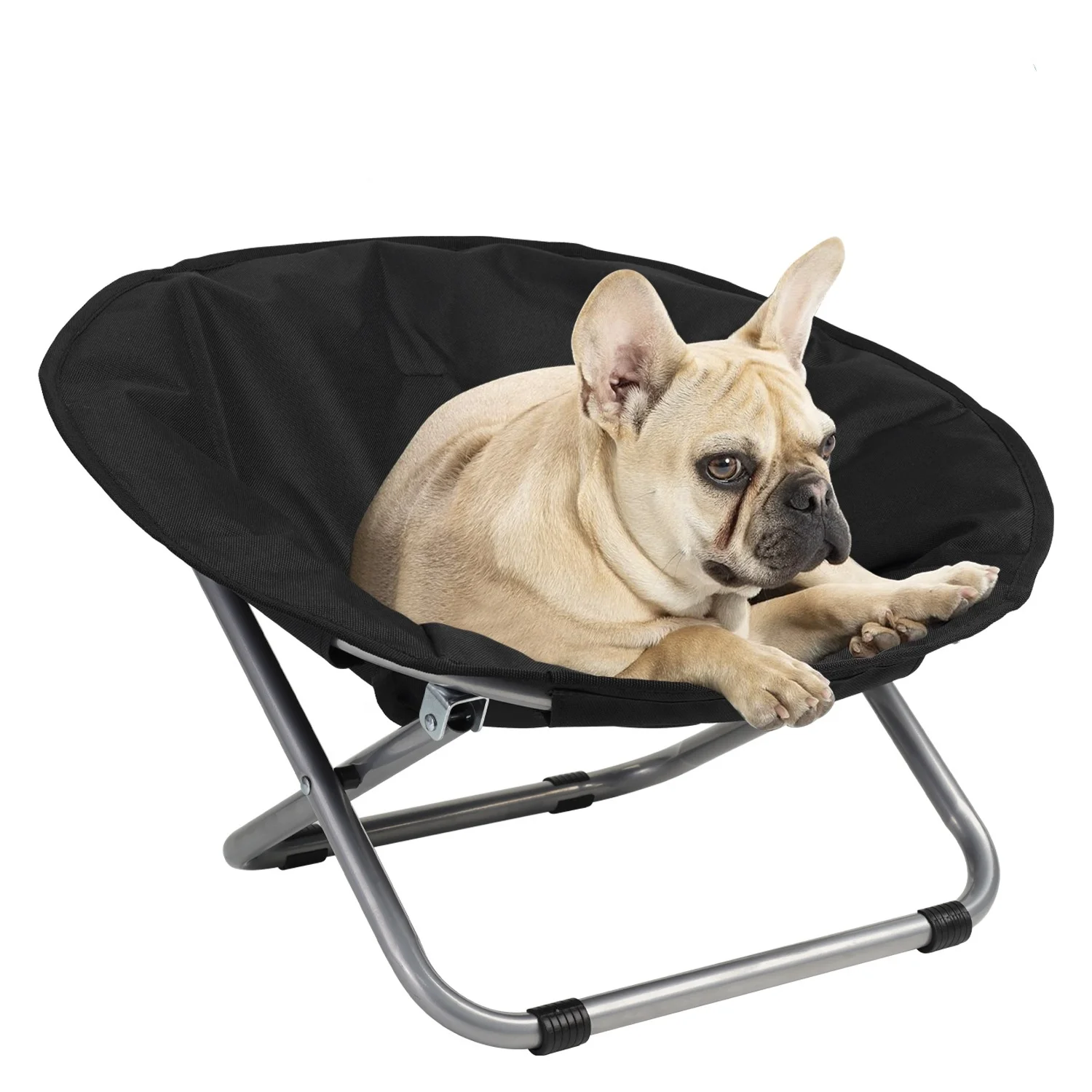 Folding Pet Bed Pet Chair Waterproof Round Elevated Cat Bed Moon Bed For Dogs